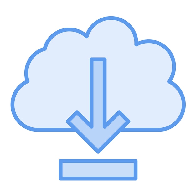 Download cloud icon vector afbeelding Kan worden gebruikt voor het maken van netwerken en het delen van gegevens