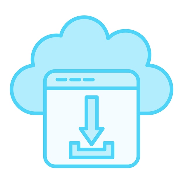 Download cloud icon vector image Kan worden gebruikt voor Cloud Computing