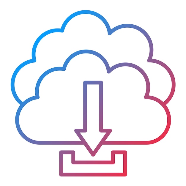 Download cloud icon vector image Kan worden gebruikt voor Cloud Computing