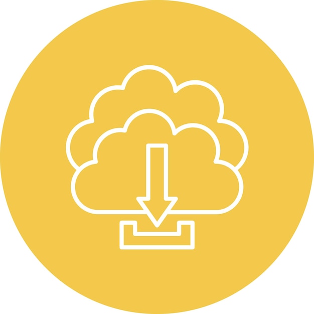 Download cloud icon vector image Kan worden gebruikt voor Cloud Computing