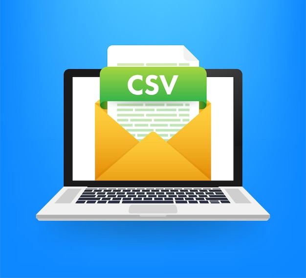 노트북 화면에서 Csv 다운로드 버튼 Csv로 문서 개념 파일 다운로드