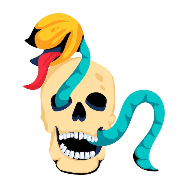 Download dit platte pictogram van de duivel hoofd