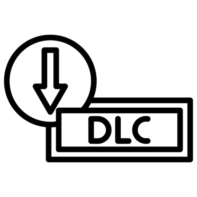 Vector download dlc line illustration