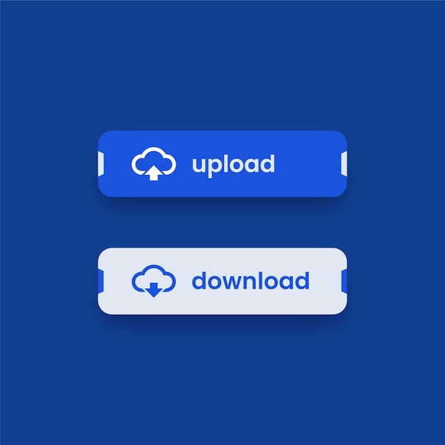 Download en upload knoppen ui