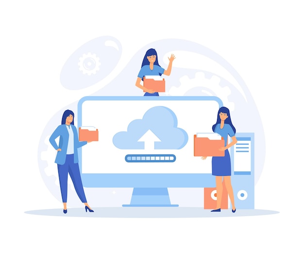 ファイルのダウンロードコンセプト クラウドサービスとインターネット上の情報交換