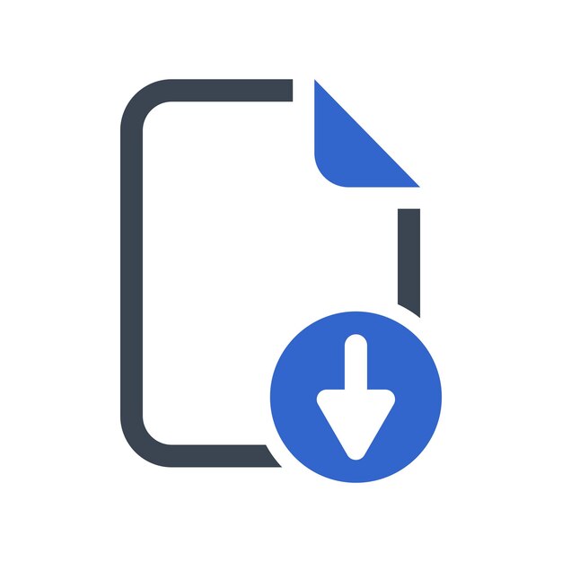 Vector download file icon