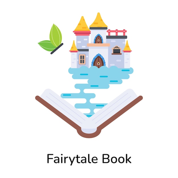 Download flat icon of a fairytale book