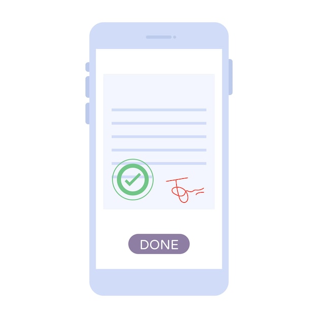 Download flat icon of online contract 