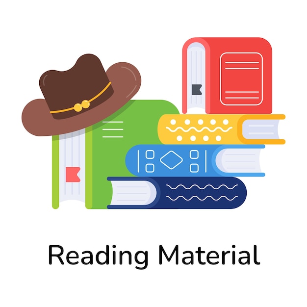 Download flat icon of reading material