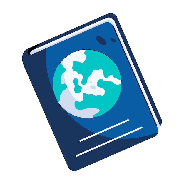 Download flat icon of travel passport