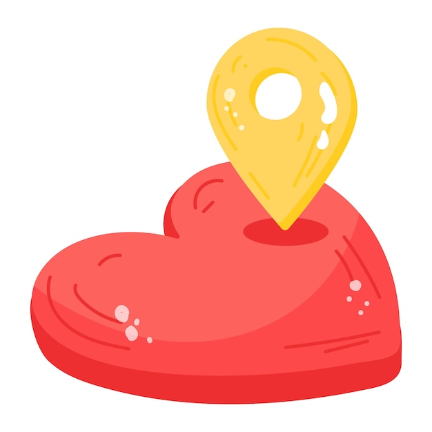 Vector download flat sticker icon of heart