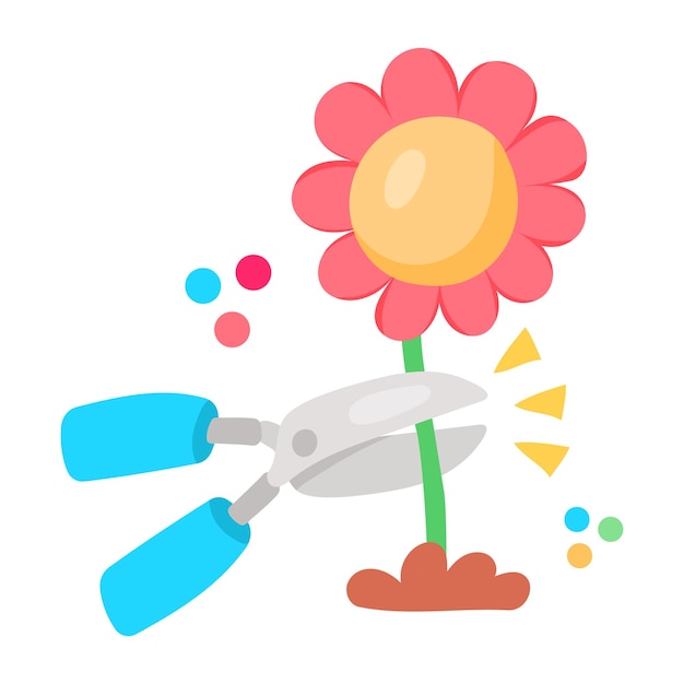 Vector download flat sticker icon of plant