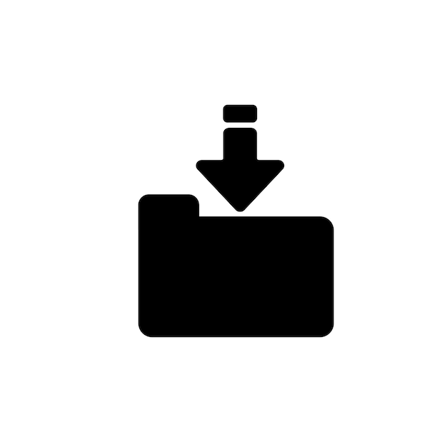 Vector download folder icon