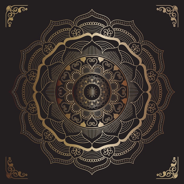 Download het vintage mandala-ontwerp vectorbestand