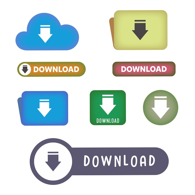 Download icon set package vector