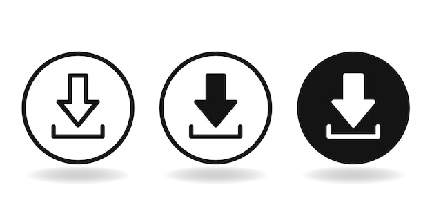 Загрузите вектор значка и установите символ или кнопку «Загрузить».
