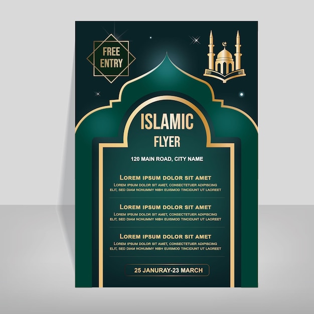 Download Islamic Flyer Design Vector File