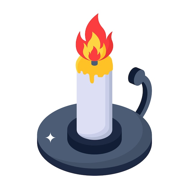 Download isometric icon of Halloween candle