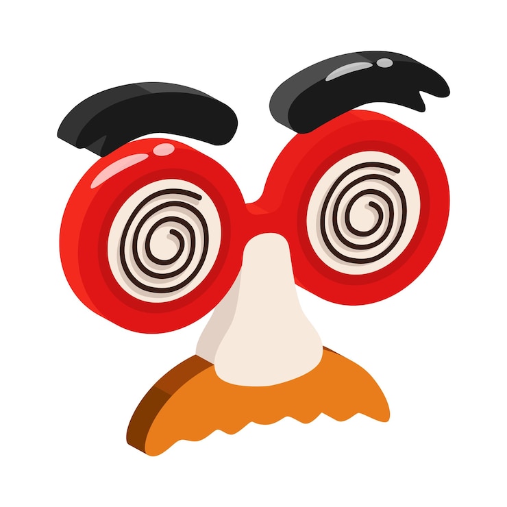 Vector download our premium 3d style icon of hipster mask