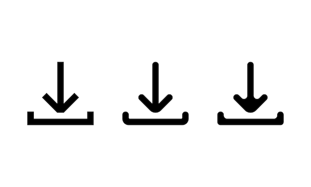 Download pictogrammenset in het zwart. Vectoreps 10. Geïsoleerd op witte achtergrond.