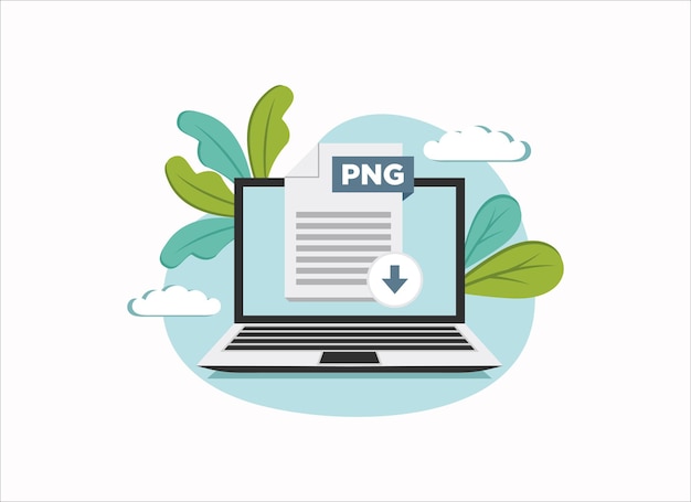 Download PNG-pictogrambestand met label op laptopscherm Documentconcept downloaden