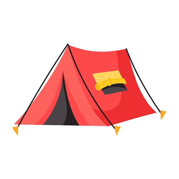 Download premium flat sticker of tent