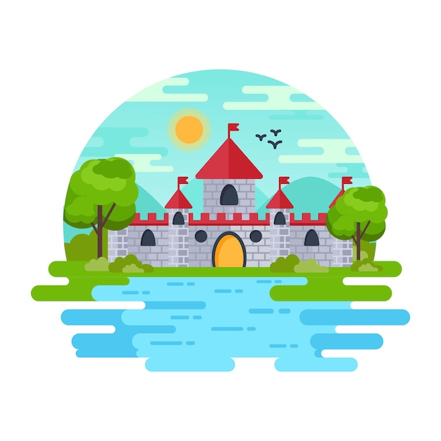 Download premium flat vector of house