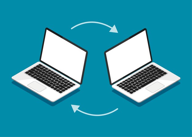 Download process Uploading files to internet or computer File transfer concept