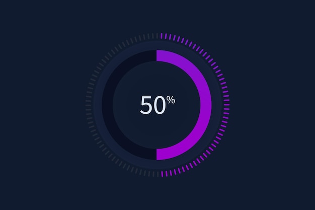 Download progress meter vector