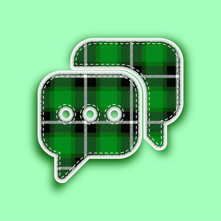 Vector download seamless embossed green pattern vector chat bubbles icon with editable background