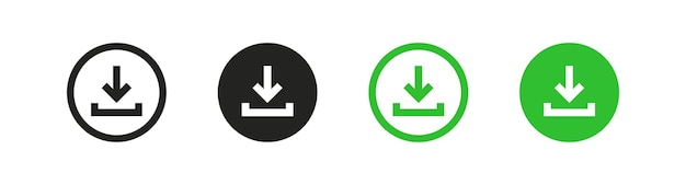 Download set-knop Upload vector pijlpictogram App-ontwerp