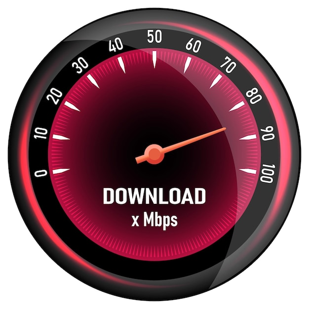 Download speedometer Download and upload speed ratio