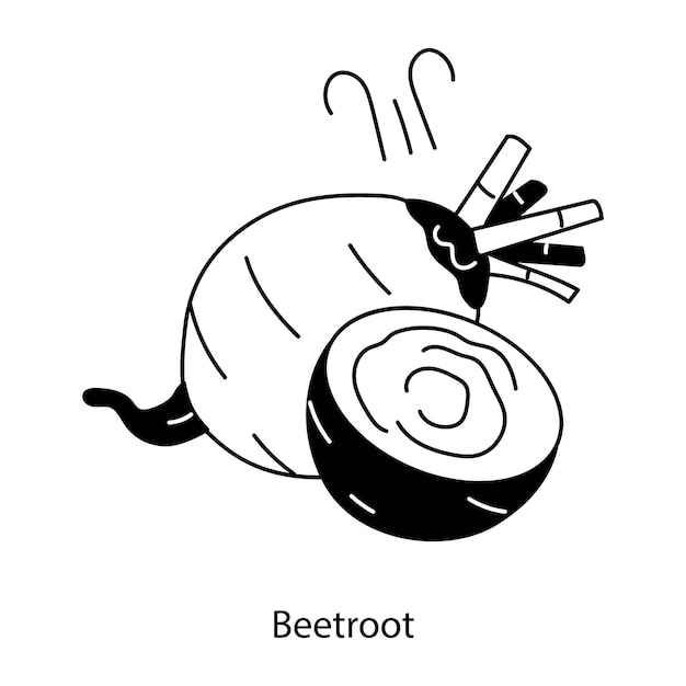 Download this doodle icon of beetroot