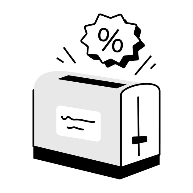 Download this hand drawn icon of discount offer