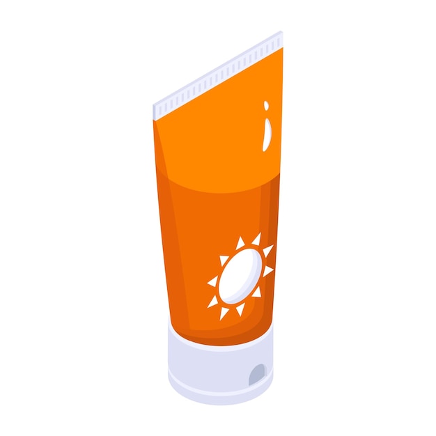 Download this isometric icon of sunblock