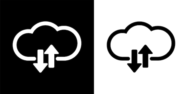 Download and upload vector sign Cloud weather Icon sky illustration
