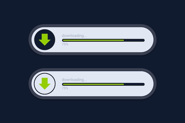 Downloading bar progress ui design.