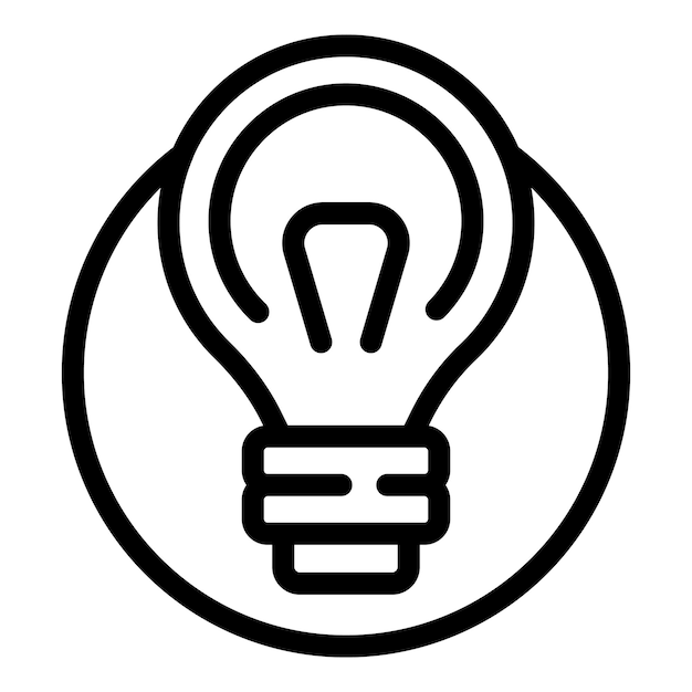 Downshifting idea bulb icon outline vector sea job leave office