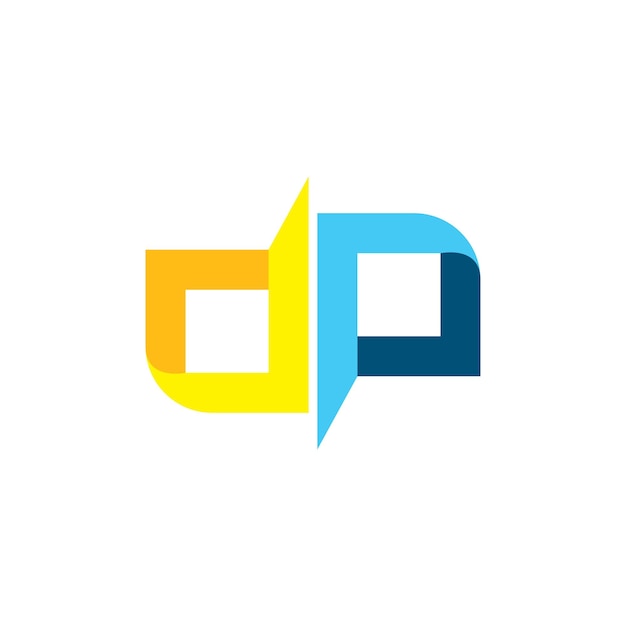 Dp letter icon illustration vector design template