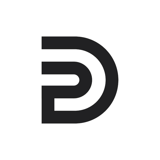 Dp letter simple icon illustration