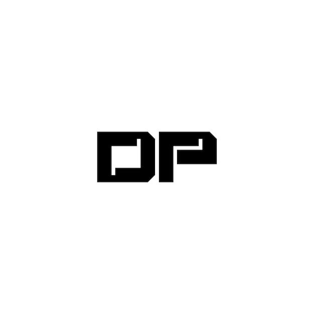 DP モノグラムロゴ デザイン文字 テキスト名 シンボル モノクロロゴタイプ アルファベット文字 シンプルロゴ