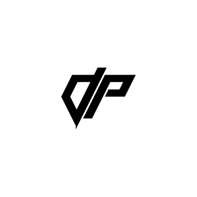 DP モノグラムロゴ デザイン文字 テキスト名 シンボル モノクロロゴタイプ アルファベット文字 シンプルロゴ