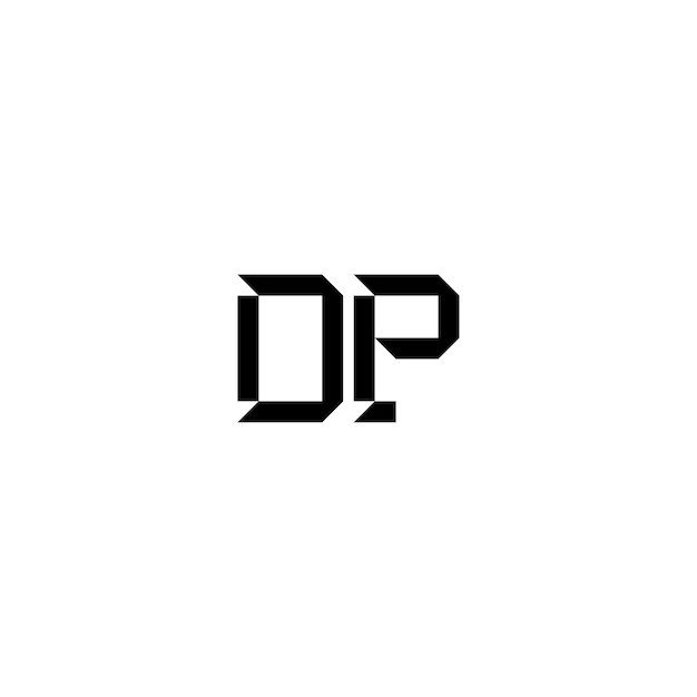 Vector dp monogram logo design letter text name symbol monochrome logotype alphabet character simple logo