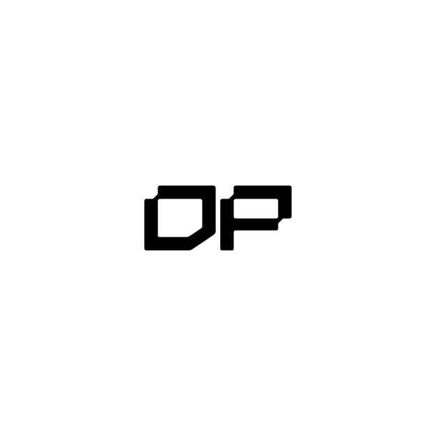 Vector dp monogram logo ontwerp letter tekst naam symbool monochroom logo alfabet karakter eenvoudig logo