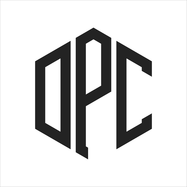 Дизайн логотипа DPC Первоначальная буква DPC Монограмма Логотип с использованием шестиугольной формы