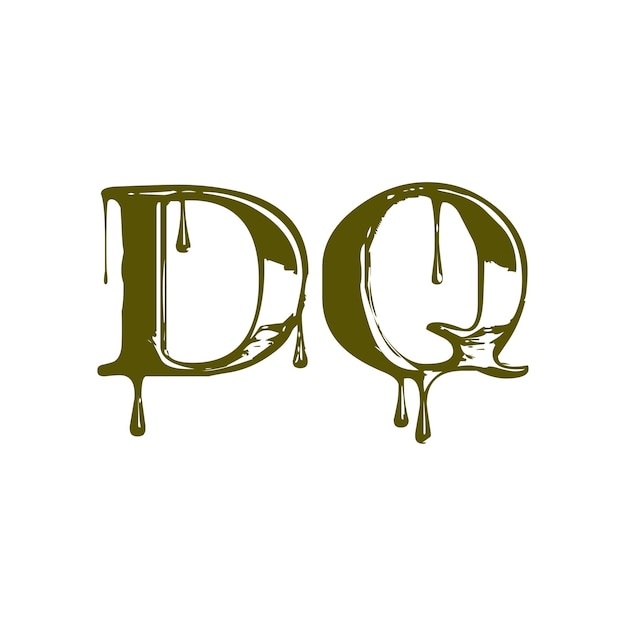 Vettore progettazione del logo dq