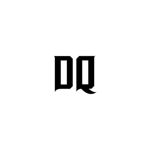 Vettore dq monogramma logo design lettera testo nome simbolo logo monocromatico carattere alfabeto semplice logo