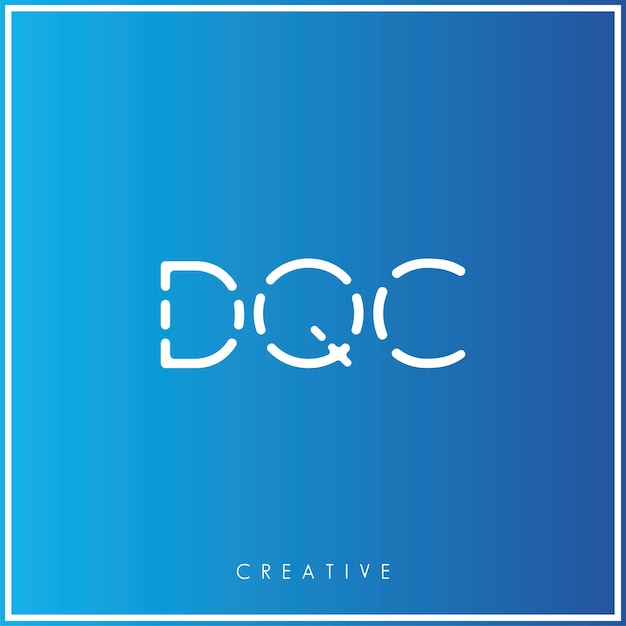 Dqc 프리미엄 터 후자 로고 디자인 크리에이티브 로고 터 일러스트레이션 미니멀 로고 모노그램