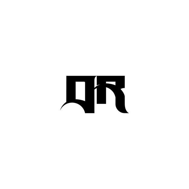 Vettore dr monogramma logo design lettera testo nome simbolo monocromatico logo carattere alfabeto semplice logo