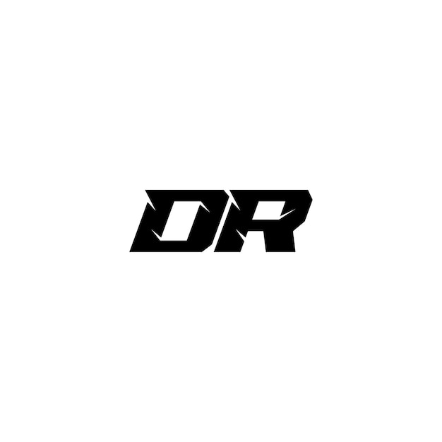 DR モノグラムロゴ デザイン文字 テキスト名 シンボル モノクロロゴタイプ アルファベット文字 シンプルロゴ